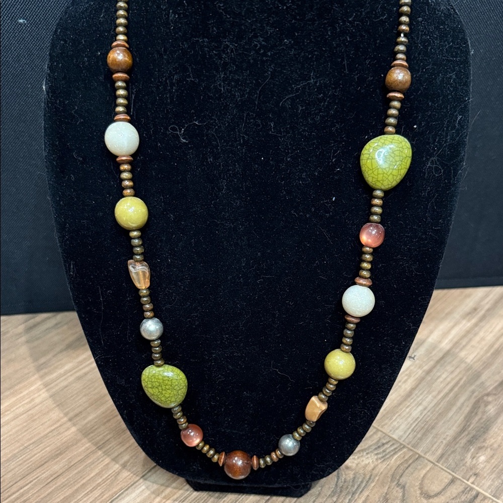 Vintage Elegant Multicolor Beaded Necklace